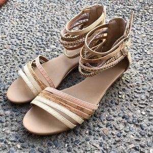 Aldo Rose gold strappy sandals